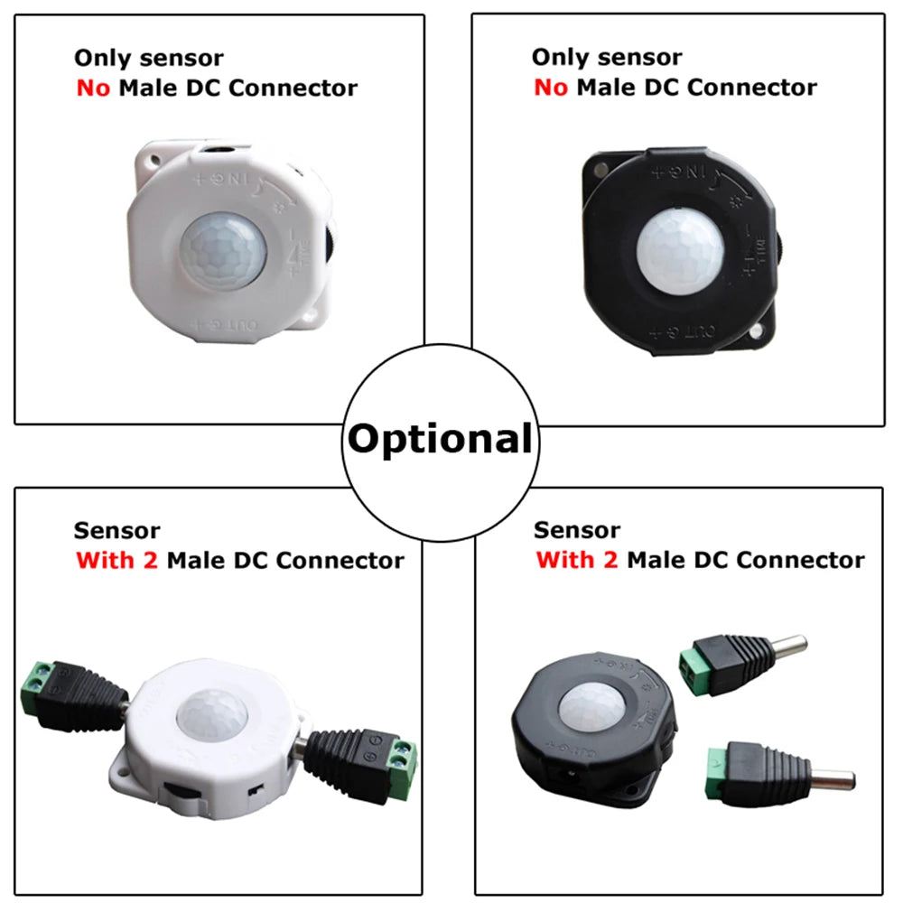 Motion Sensor Light Switch DC 5V 12V 24V Movement Automatic Infrared 12V Sensor Motion Adjustable Timer Detector LED PIR Switch