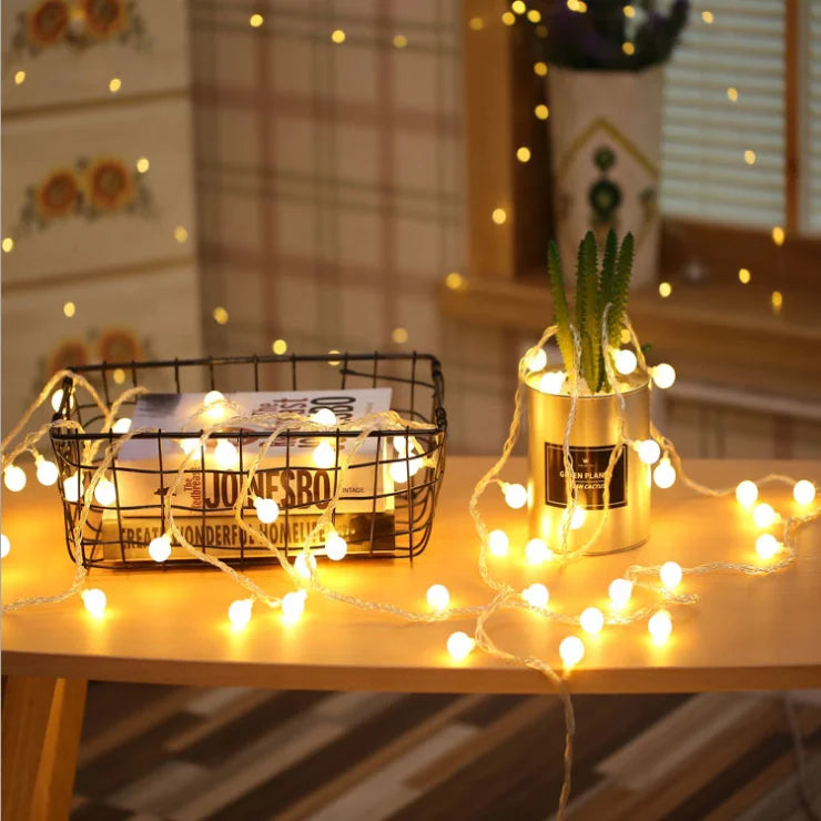 Small Ball String Lights Globe String Lights Fairy Lights for Holiday Garden Party Wedding Christmas Outdoor Indoor Decoration