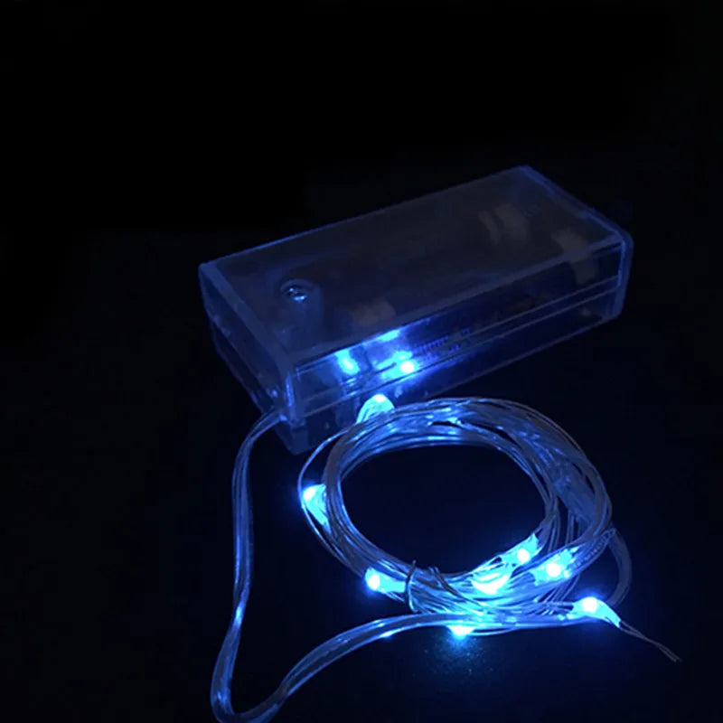 1m 10 LED 2AA Battery Operated Christmas Copper Wire String Fairy Lights