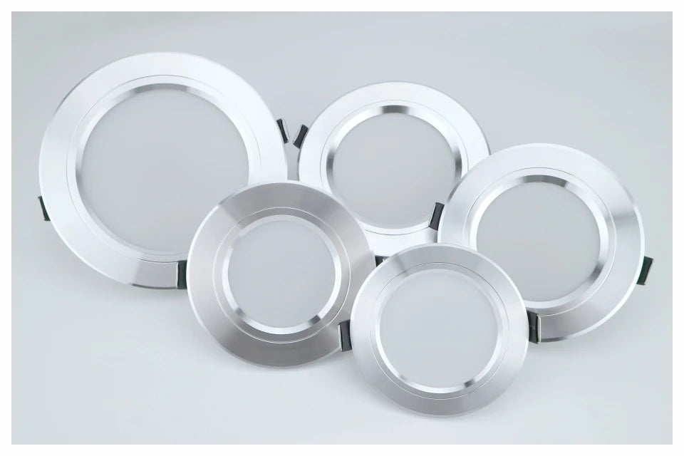 Led Downlights 220v Led Ceiling Light 5W 9W 12W Recessed Down light Round Led Panel Light 15W 18W LED Spot light Indoor Lighting