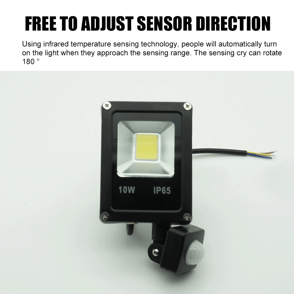 Motion Sensor LED Flood Light Waterproof IP65 Reflector Floodlight Lamp 10W 30W 50W 220V foco Led Exterior Outdoor Spot Light