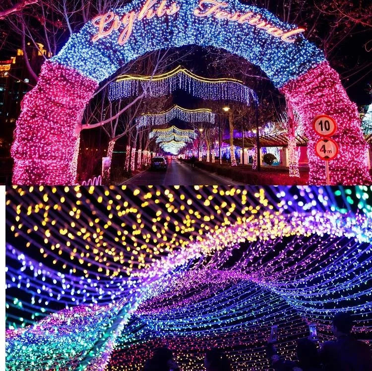 Solar Christmas Outdoor Waterproof Garden String Lights 72FT 200 LED 8 Modes Fairy Lights for Xmas Yard Porch Camping Decoration
