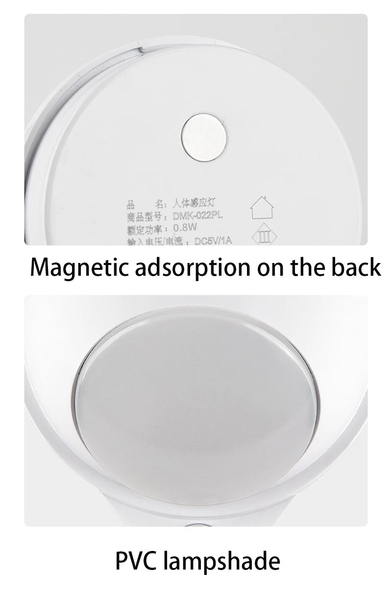 Motion Sensor Night Light LED Cabinet Light USB Charging Touch Switch Dimmable Light Stair Corridor Wall Light 18650 Battery