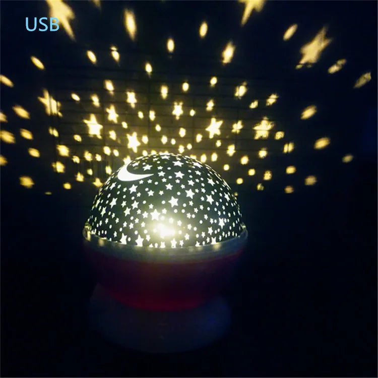 Fairy Lights Kids Bedroom Decoration 3D Sky Moon Star Master Projector Night Light Factory Decor Room Kid