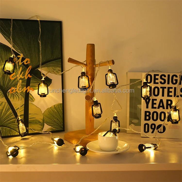10/20 Led Fairy Lights Retro Kerosene Lamp LED String Lights Christmas Light Battery Powered Outdoor Yard Home Party Decoration