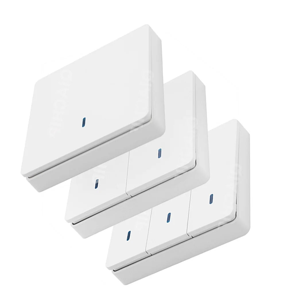 86 Type Wall Mounted Remote Control Switch Panel Smart Home Lighting Control Wiring Free True Fluorescent Strip 433M