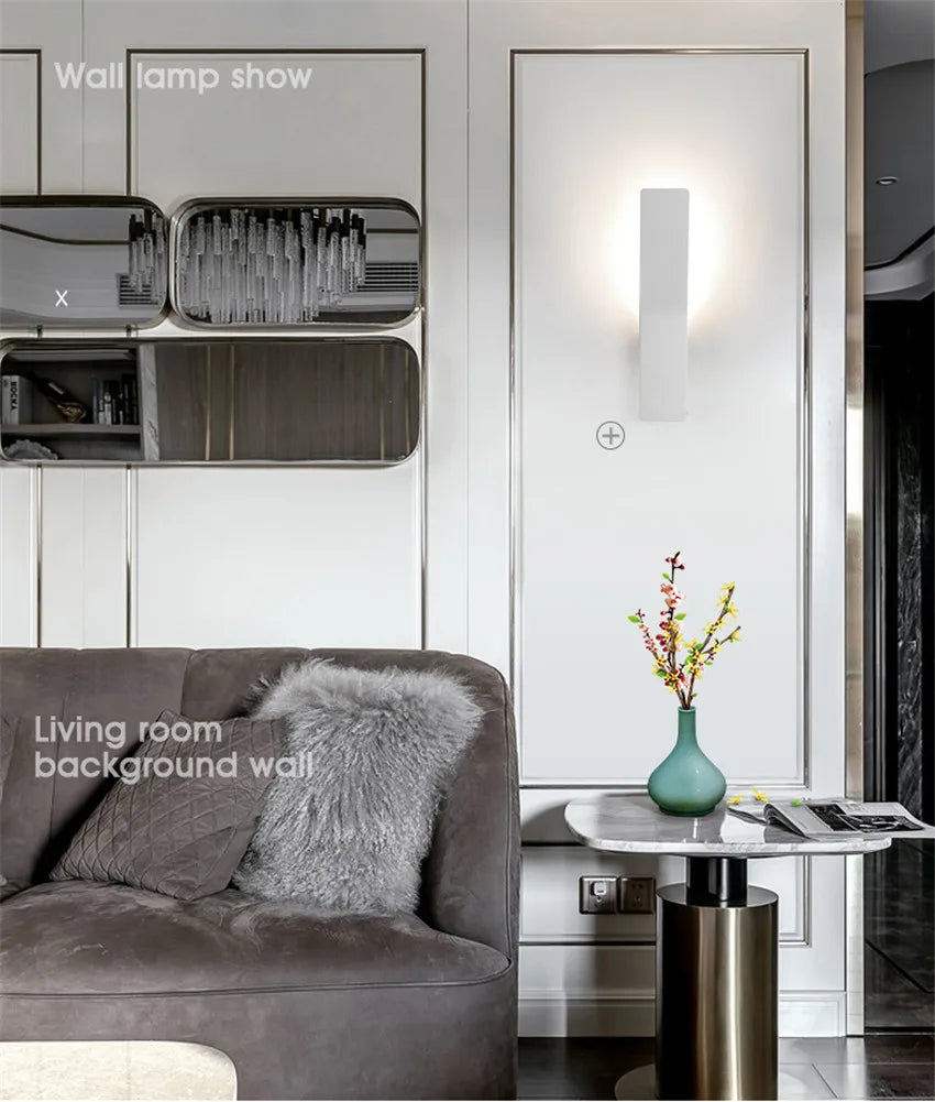 LED Indoor Lighting Wall Lamp Modern Home Lighting Decoration Sconce Aluminum Lamp AC85-265V For Bath Corridor