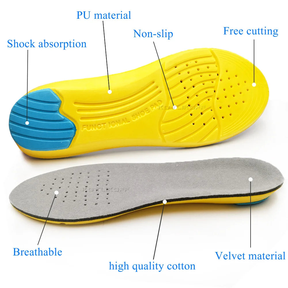 Running Sport Basketball Insoles For Feet Deodorant Breathable Sneaker Inserts Cushion Memory Foam Shoe Insole Unisex 1 Pairs