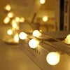 Solar String Lights Outdoor Waterproof White Ball with 8 Lighting Modes for Garden Wedding Party Patio Holiday Decor