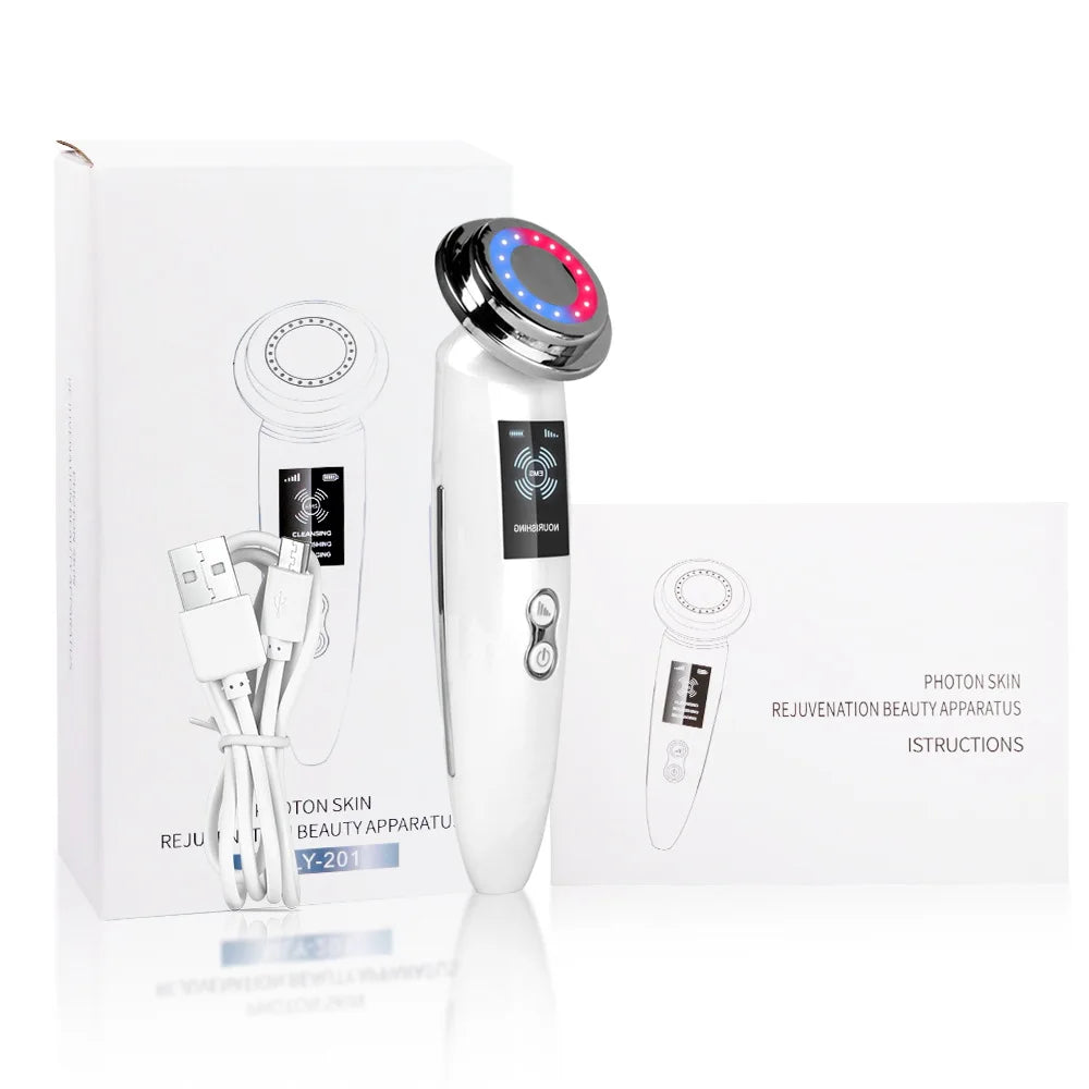 High Frequency Handheld Electric Wrinkle Tightening Skin Care Beauty Meter with Face & Neck Treatment
