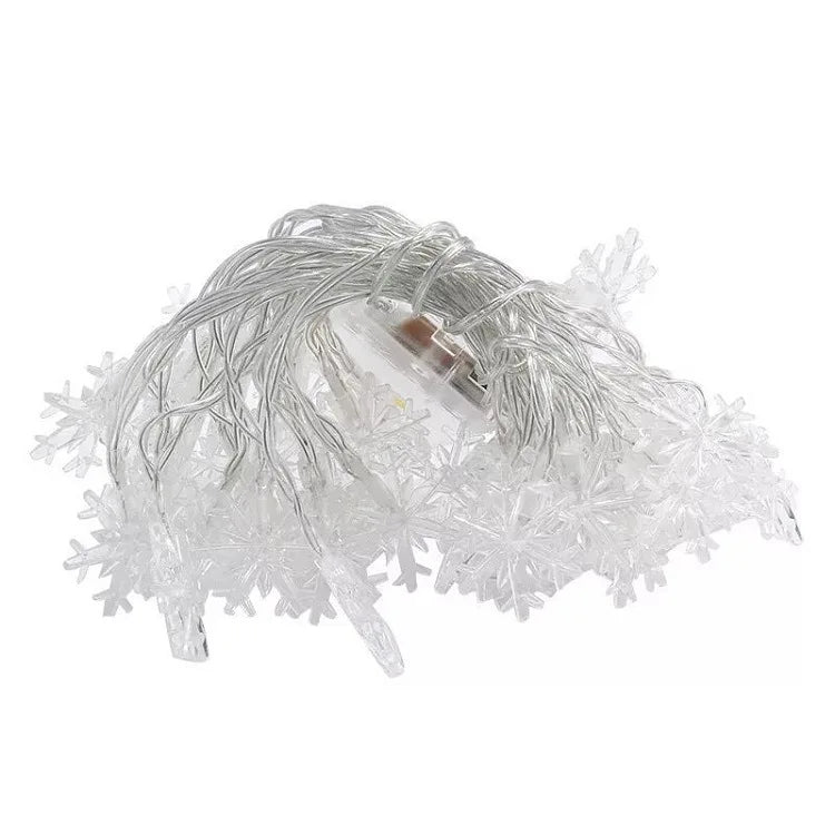 LED Snowflakes  Indoor String Lights Battery Operated Fairy Lights  for Bedroom Dorm Patio Garden Christmas Party