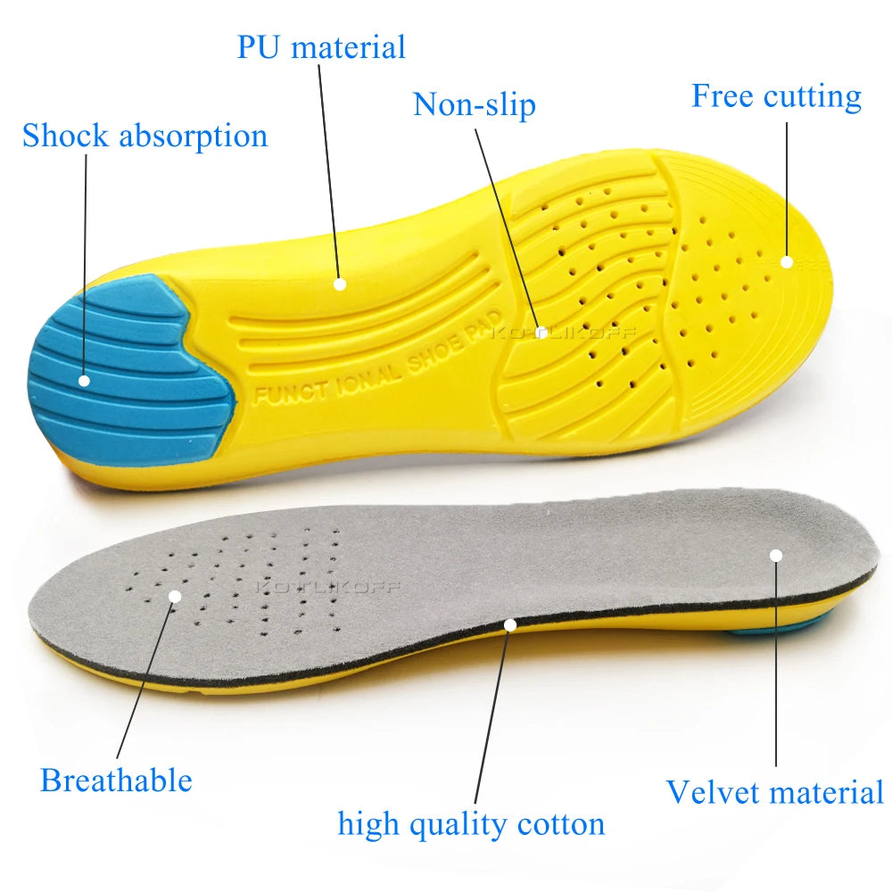 Running Sport Basketball Insoles For Feet Deodorant Breathable Sneaker Inserts Cushion Memory Foam Shoe Insole Unisex 1 Pairs