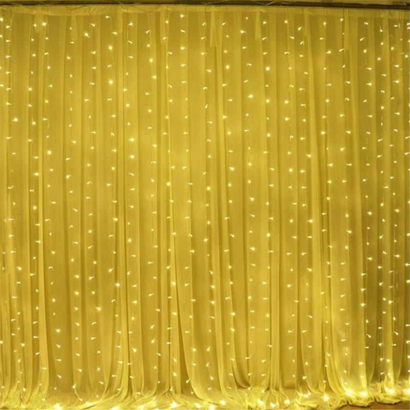 3*3m 300 LED Window Curtain Christmas Decoration Fairy Lights for Wedding Party Home House Decorate