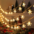 LED Snowflakes  Indoor String Lights Battery Operated Fairy Lights  for Bedroom Dorm Patio Garden Christmas Party