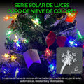 Solar String Lights Colorful Snowflake 5 Meters Made in Mexico