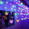 Butterfly Curtain Fairy Lights Twinkle Icicle String Lights Waterproof for Kids Bedroom Indoor Outdoor Christmas Wedding Party