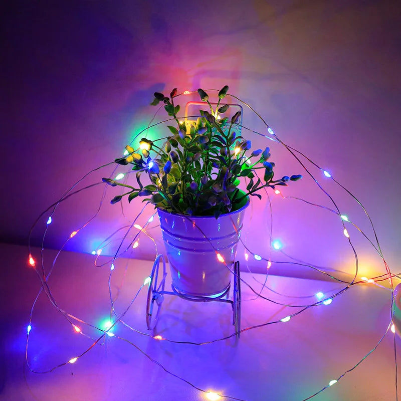 Outdoor Indoor Copper Wire Fairy Lights Battery  Operated Christmas Lights for Garden Yard Patio Tree Party-Battery Operated