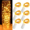 10 LED CR2032 Battery Button Operated Fairy Lights Mini Copper Wire String Lights for DIY Home Wedding Holiday Party Christmas
