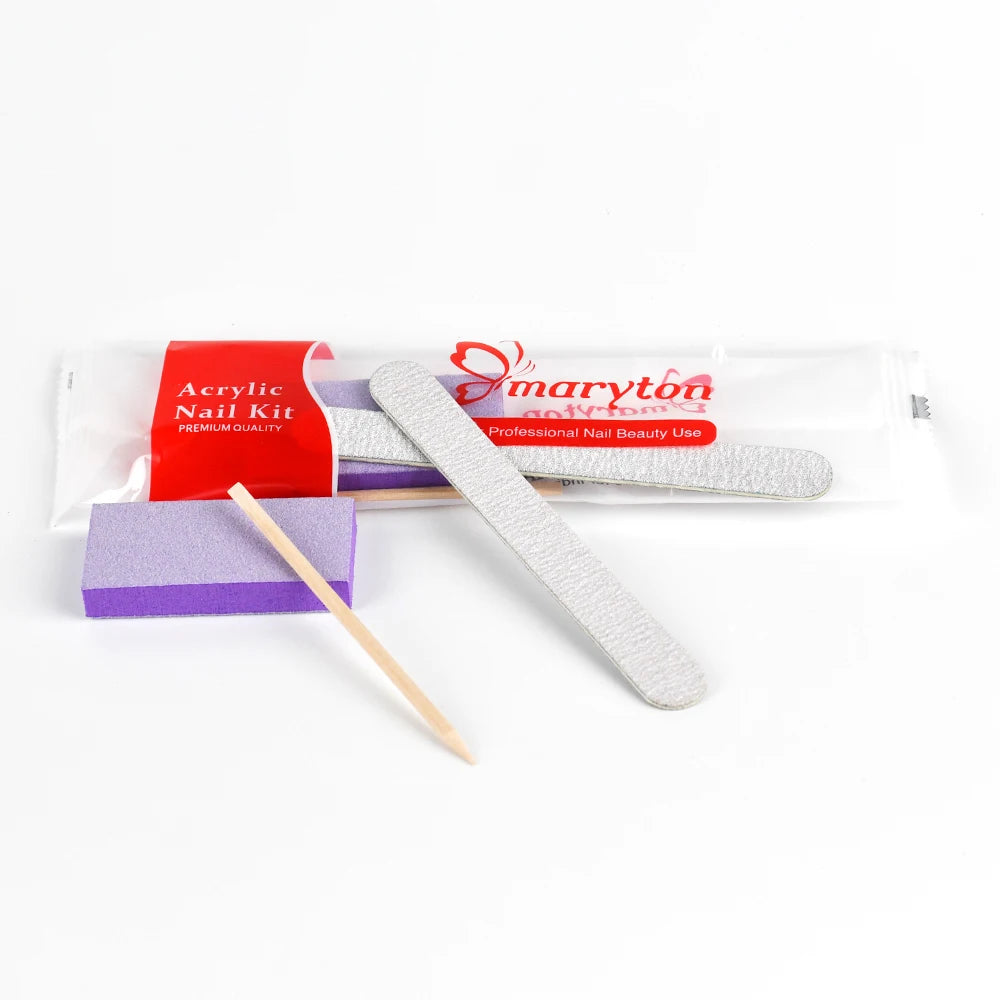 100 Sets Natural Nail Kits Disposable Manicure Kit  Salon Professional Pedicure Pedicura Nail File Set