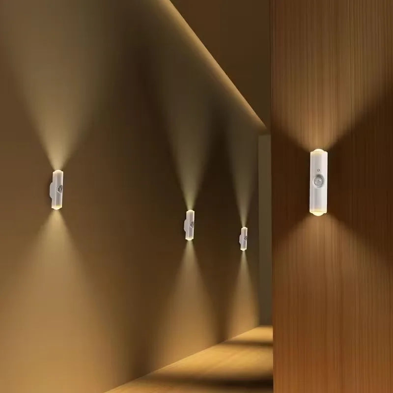 Motion Sensor Smart LED Light Bar - Wall-Mounted Dimmable USB Lighting for Stairs Hallway Bedroom Home Use
