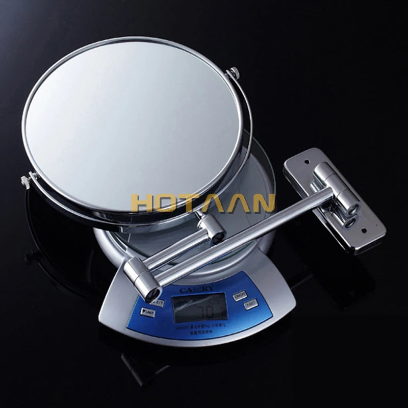 Oral Hygiene Shaving Bathroom Mirror Wall Mounted Stainless Steel 8 Inch Double Cosmetic Mirror(1:1 And 1:3) .