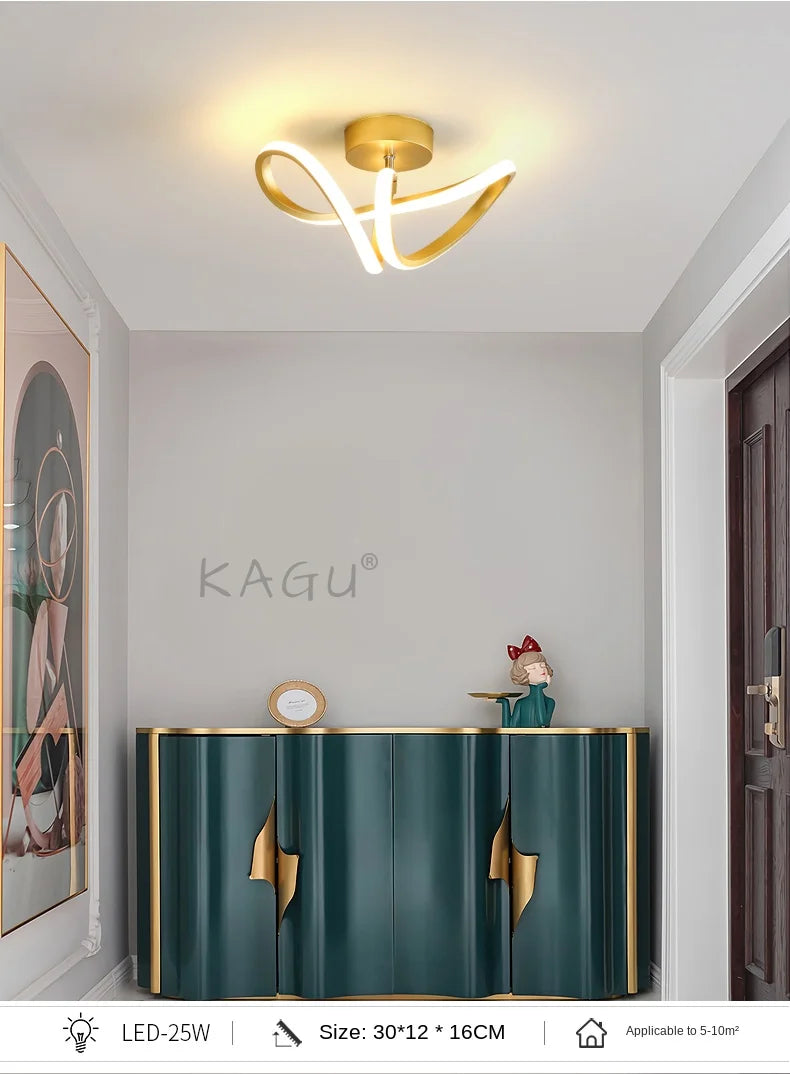 KAGU Modern Aisle LED Ceiling Lamp For Stairs Entrance Corridor Balcony Indoor Lighting Minimalist Style Light Kitchen Fixtures