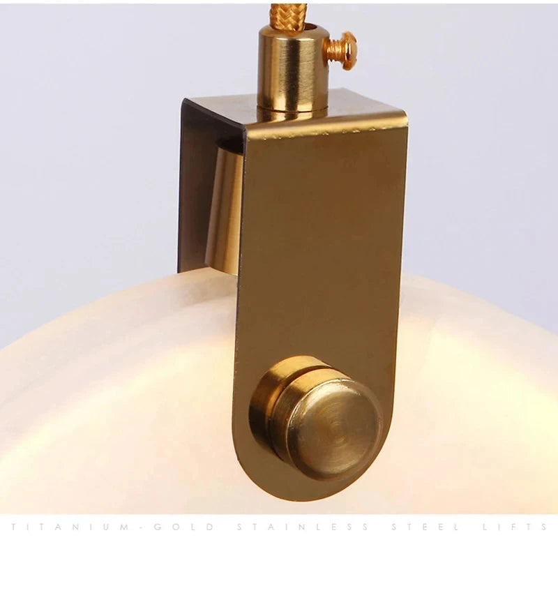 Modern Decorative Lighting Attic Lobby LED Chandelier Luxury Living Room Staircase Marble Pendant Light Villa Ceiling Chandelier