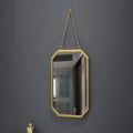 Iron square wall mirror hanging bathroom bathroom dormitory mirror hanging wall washing table wall hanging makeup mirror