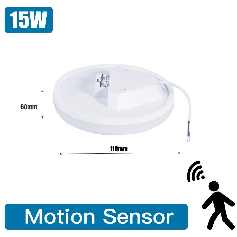 Motion Sensor Ceiling Light Radar Sensor LED Light Smart Lamp 220V/110V For Corridor Entrance Human Motion Ceiling Lamp Panel