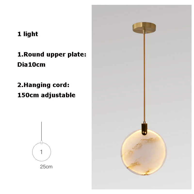 Modern Decorative Lighting Attic Lobby LED Chandelier Luxury Living Room Staircase Marble Pendant Light Villa Ceiling Chandelier