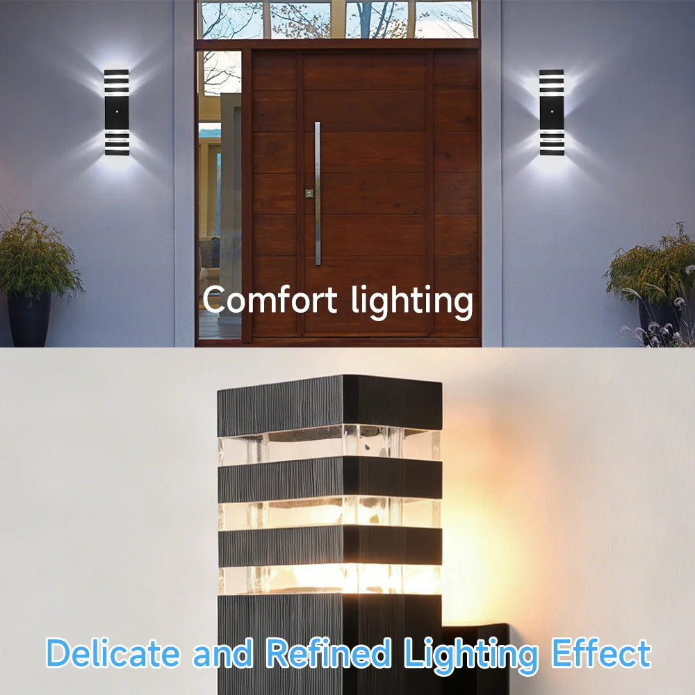 Smart Wall Lights Motion Sensing Outdoor Led Wall Lamps Waterproof 110v 220v For Porch Lamps Backyard Garden Garage Decor