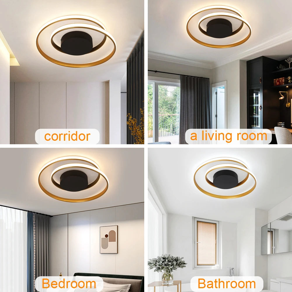Modern Ceiling Light LED Chandelier Lamp Luminaire Living Dining Room Lighting Acrylic Surface Mounted Home Decor Indoor Fixture