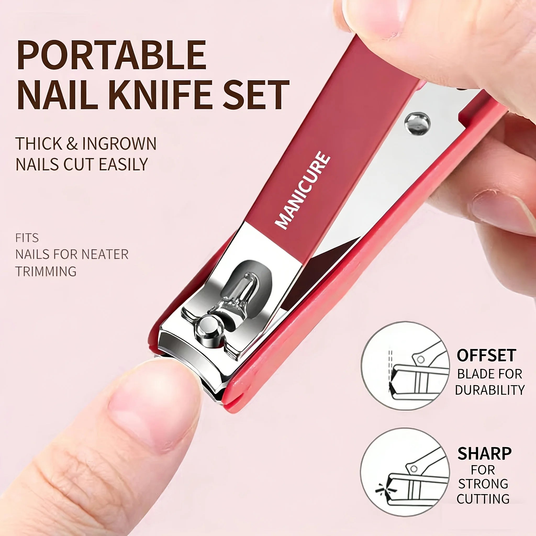 Stainless Steel Professional Nail Care Kit Includes Nail Clippers Manicure Tools Portable Storage Box Ideal for Home Travel Use