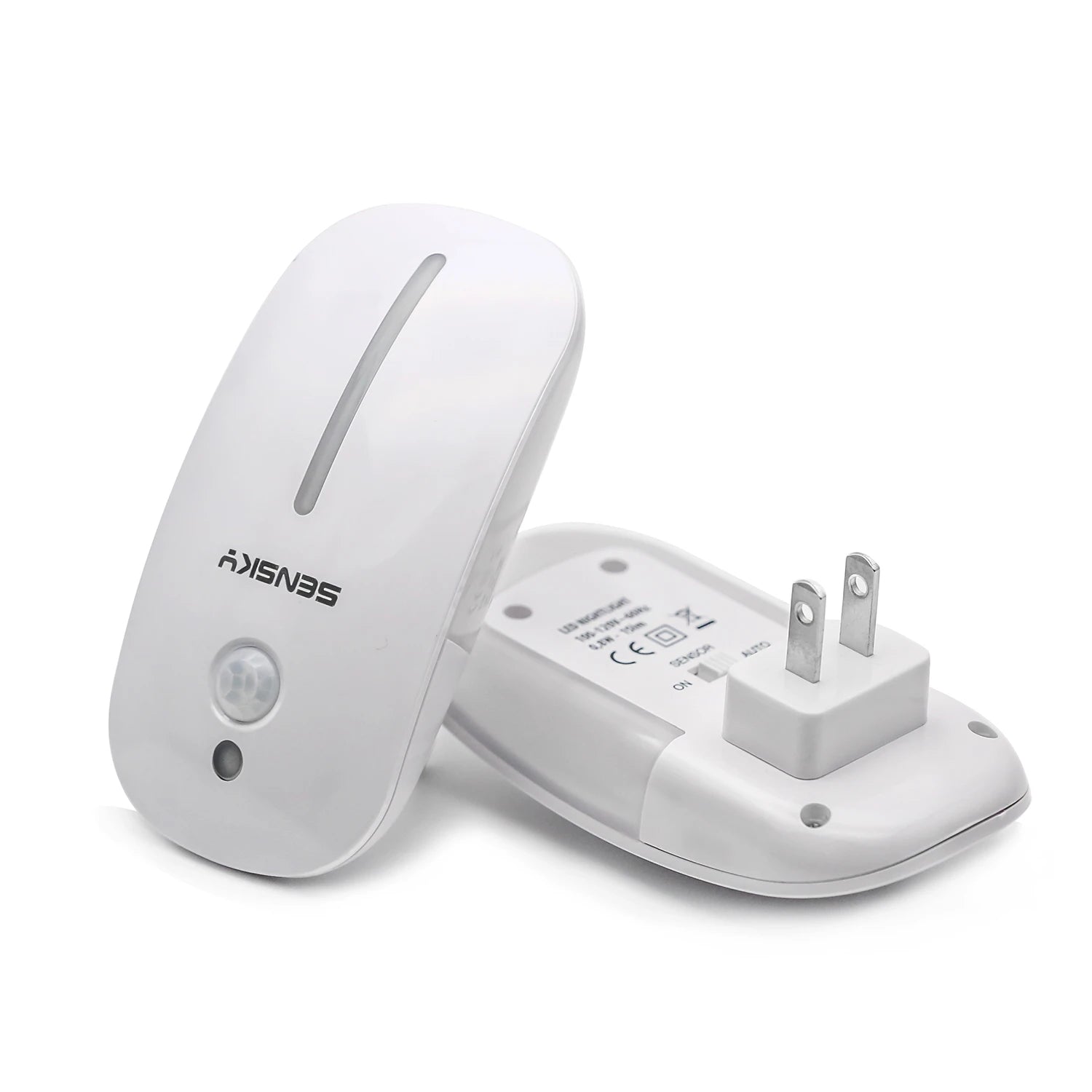 Sensky Motion Sensor LED Night Light Eye Friendly Front Low Light and Bright Back Light Design Night Lights for Bathroom Hallway