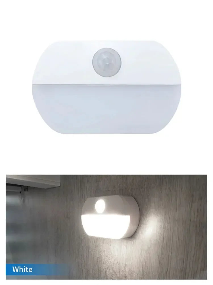 Motion Sensor Led Night Light Human Infrared Kitchen Cabinet Lamp Bathroom Closet Stairs Lighting  AAA Battery not including