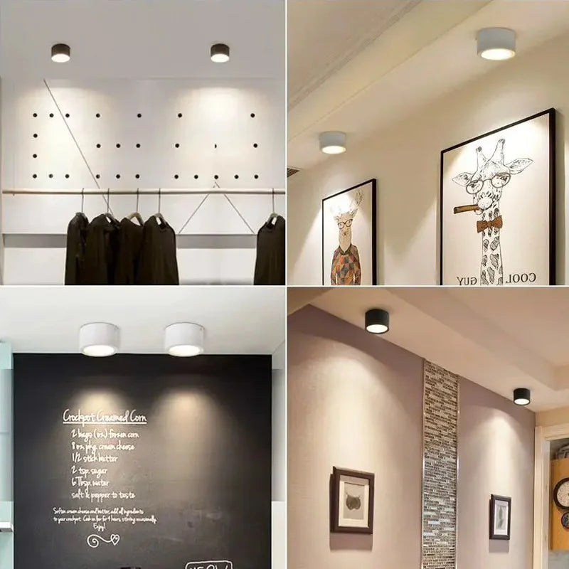 Dimmable LED downlight indoor lighting 5W 7W 9W 12W 15W 18W 20W Surface mounted downlight LED ceiling light spotlight AC110V220V