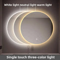 Mirror Round Mirror Wall-mounted Smart Bathroom Mirror LED Touch Screen High Definition Anti-fog Luminous Wall-mounted