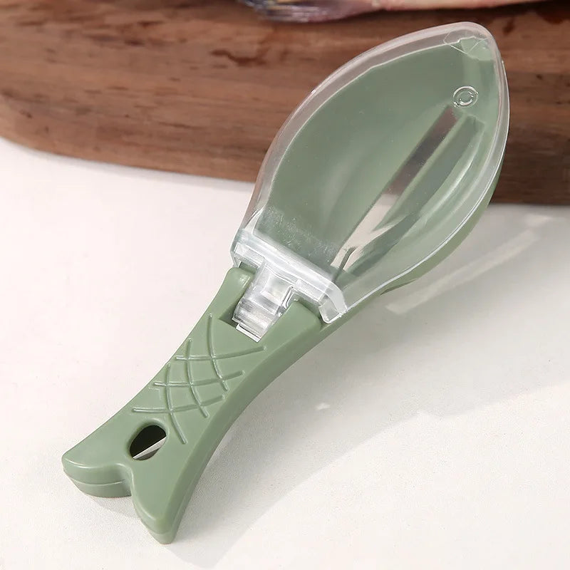 Fish Skin Brush Fast Remove Fish Scale Scraper Planer Tool Fish Scaler Fishing Knife Cleaning Tools Kitchen Cooking Accessorie