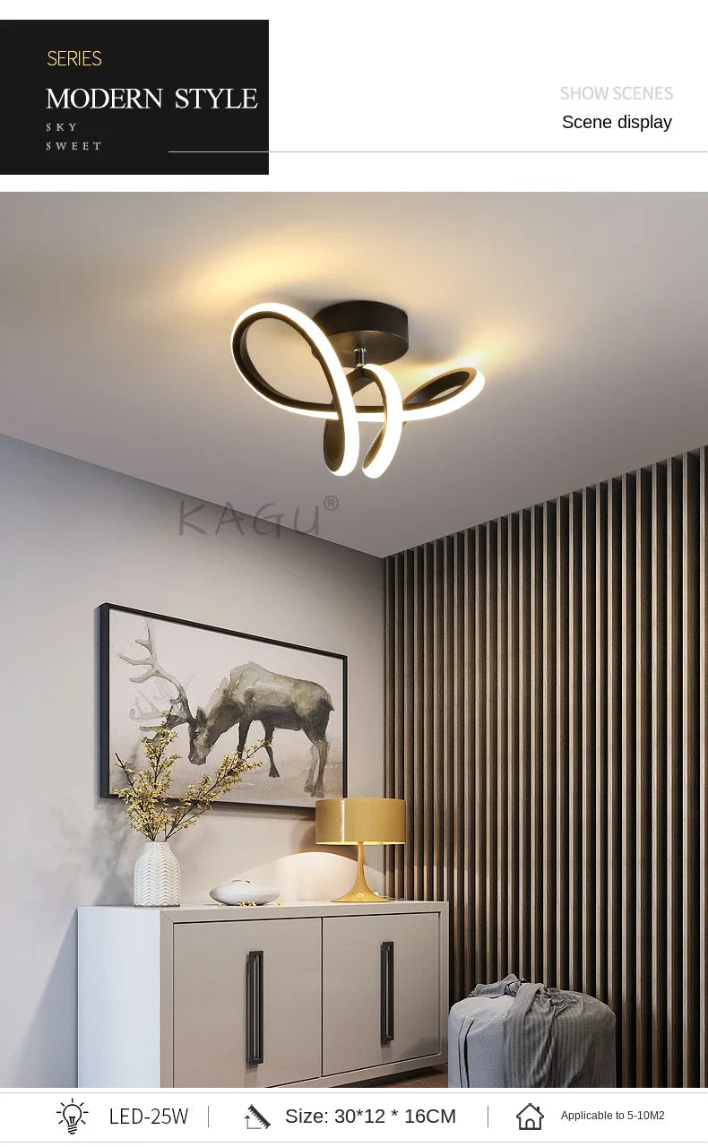 KAGU Modern Aisle LED Ceiling Lamp For Stairs Entrance Corridor Balcony Indoor Lighting Minimalist Style Light Kitchen Fixtures