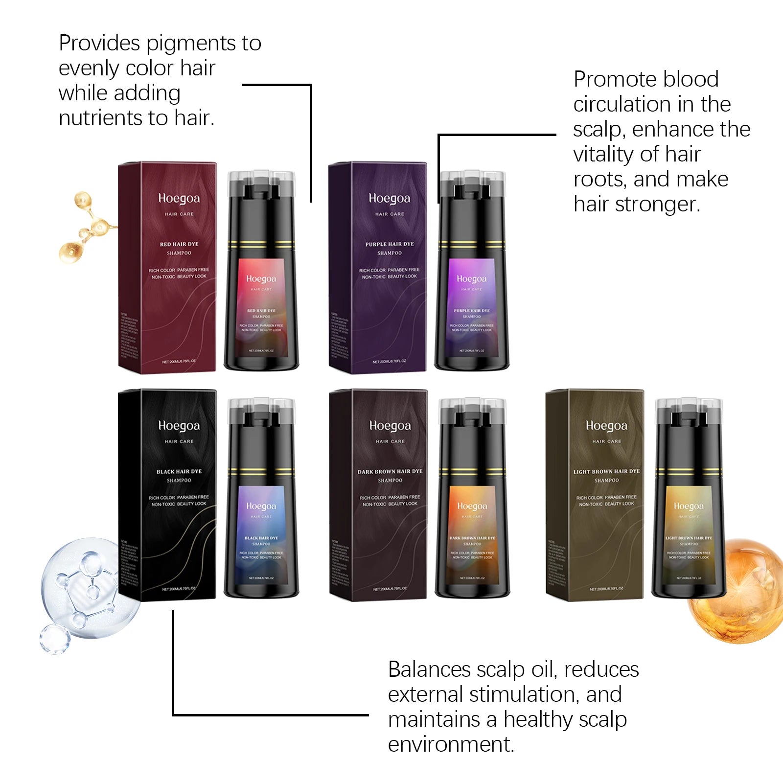 Hair Care Shampoo Series DIY Trendy Bright Long-Lasting Color Gentle Hair Nourishing and Smooth
