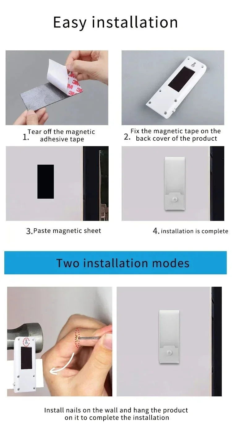 Motion Sensor LED Night Light Rechargeable Cabinet Light Wireless Magnetic Night Light for Bedroom Kitchen Closet Hallway Stairs