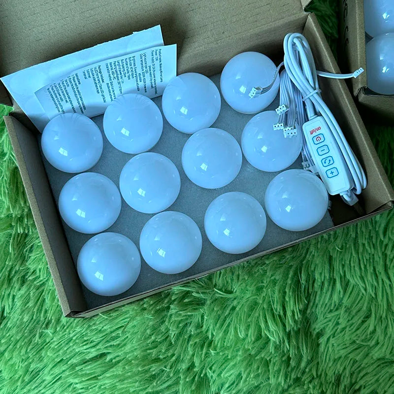 LED Light Makeup Mirror Bulbs Vanity Lights USB 5V Bathroom Dressing Table Lighting Dimmable LED Vanity Light For Mirror Light