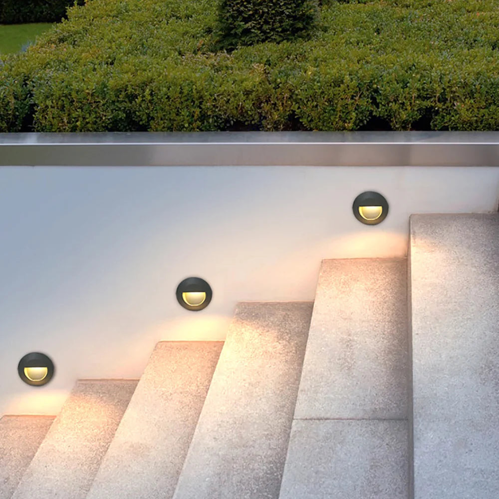 Indoor Outdoor Stair Light 3W Wall Lamp Exterior Sconce Garden Yard Lighting for Balcony Gate Fence Staircase Walkway Waterproof