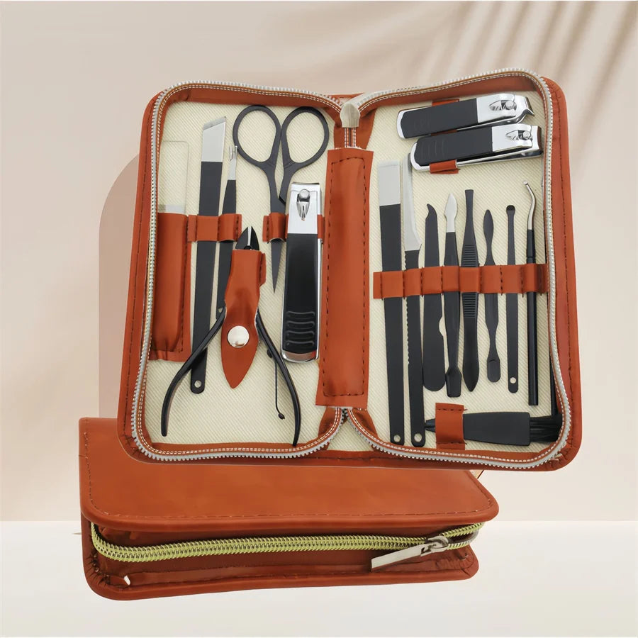Stainless Steel Nail Care Kit Manicure Set Professional Pedicure Kit Nail Kit  for Women And Men Travel Case Kits Gifts