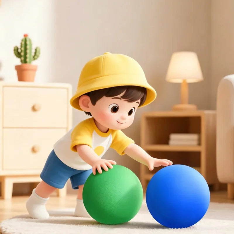 High Bounce Indoor Basketball Silent Ball 18CM Foam Sponge Quiet Dribbling Sensory Integration Sports Toys For Kids Boys Girls