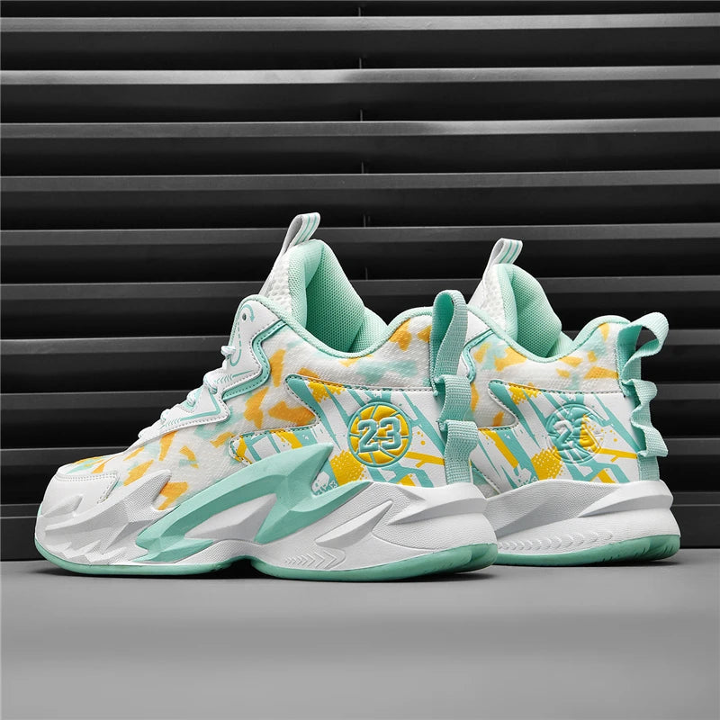 Flying Weave Breathable Basketball Shoes, Soft And Comfortable, Thickened Shock-absorbing Sole, Durable For Daily Sports Outdoor