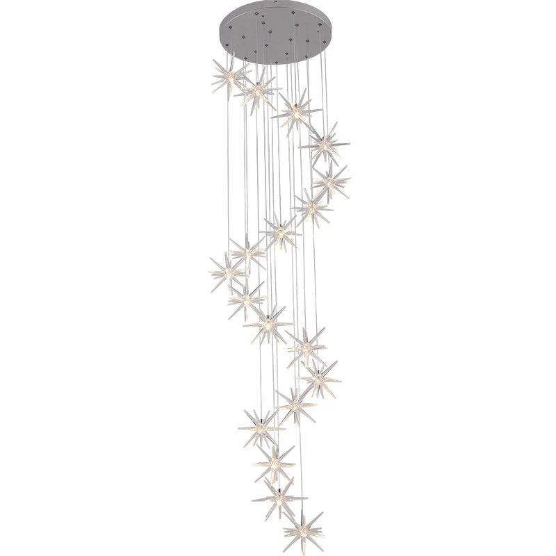 Lustre Attic Kitchen Hotel Led Ceiling Chandelier for Dining Decor Living Room Lamps Modern Meteor Shower Indoor Pendant Light
