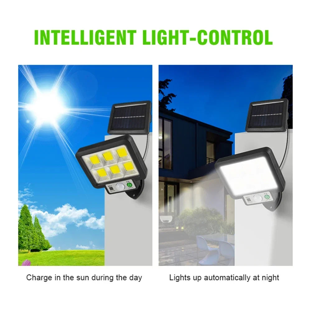 Motion Sensor Lamps Garden Street Lighting Solar Lamp LED Solar Split Wall Lamp 3 Mode Waterproof For Garage Security Wall Light