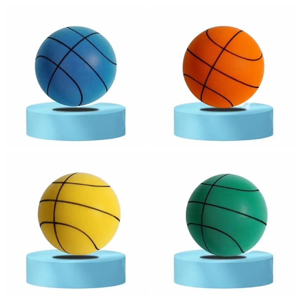 18cm/22cm/24cm Silent Training Basketball High Elasticity Low Decibel Bouncy Balls Lightweight Damping Bouncing Mute Ball