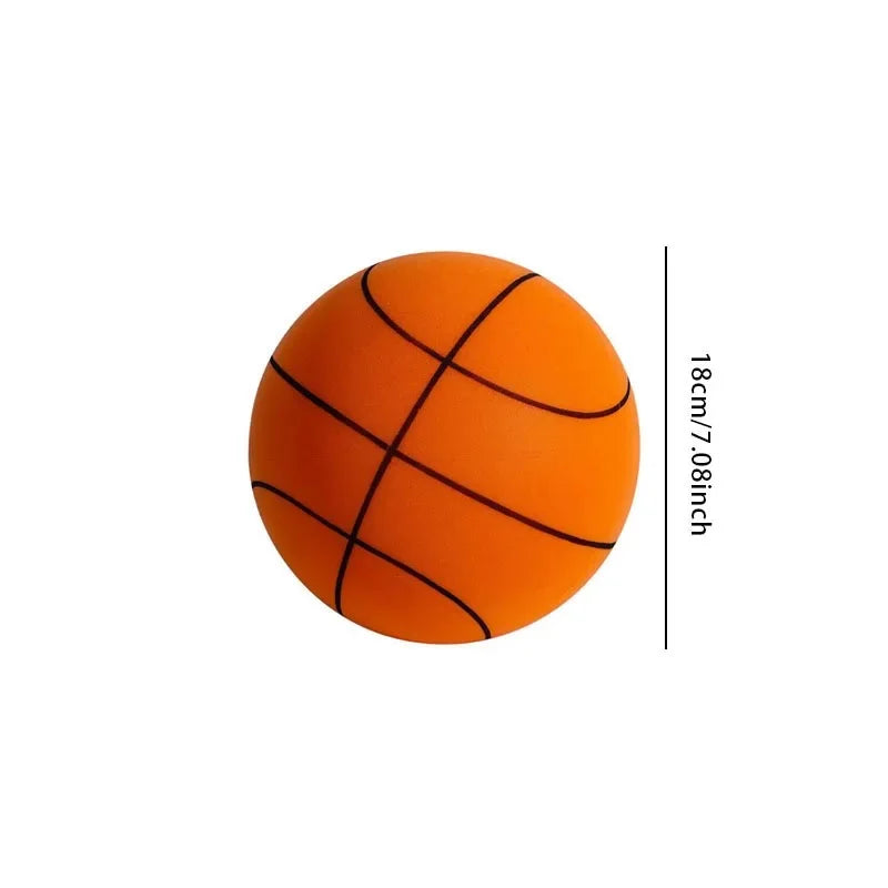 Silent basketball high-density children's indoor training racket ball portable 18cm/22cm sponge elastic small leather ball toy